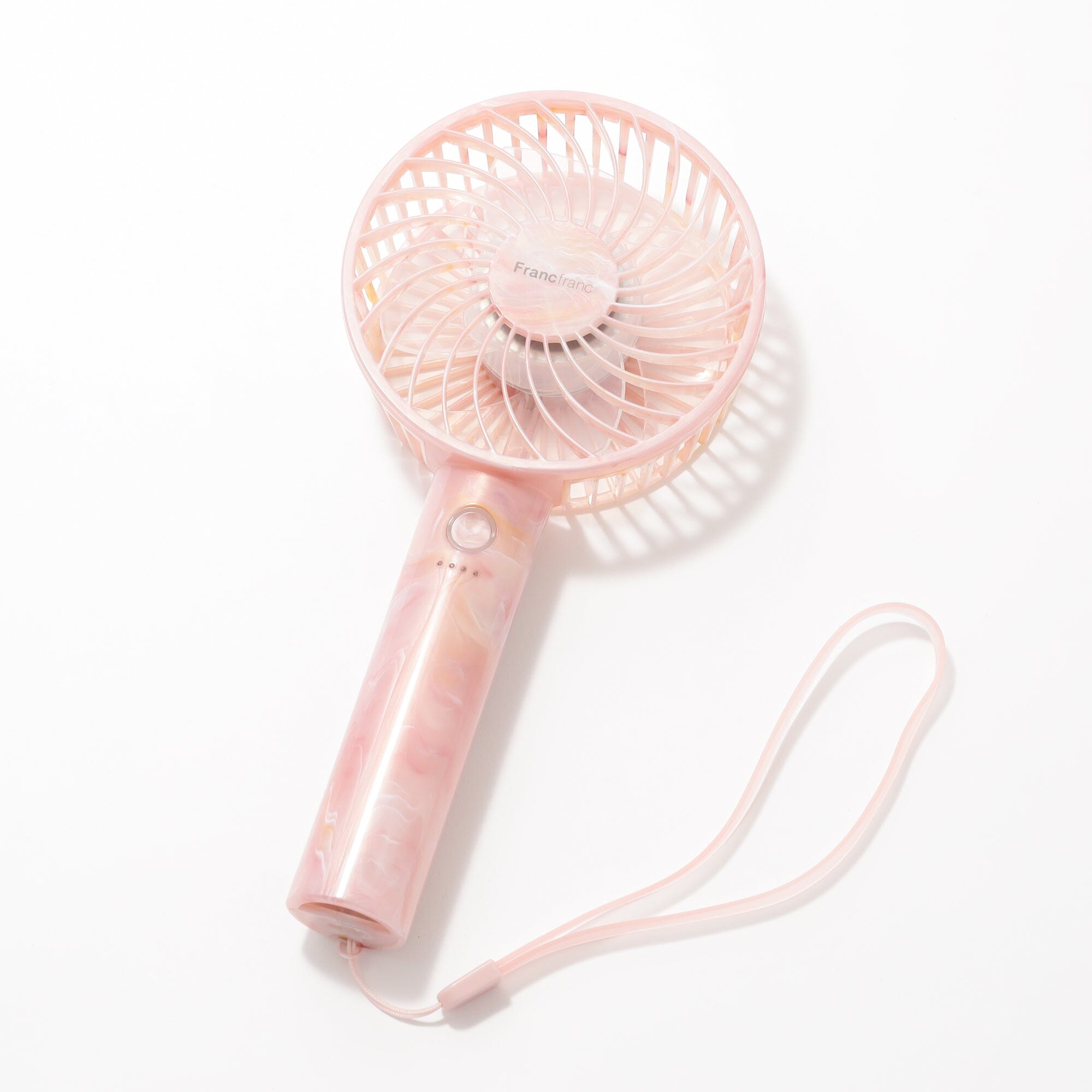 Frais Handy Fan Sheer Marble Pink