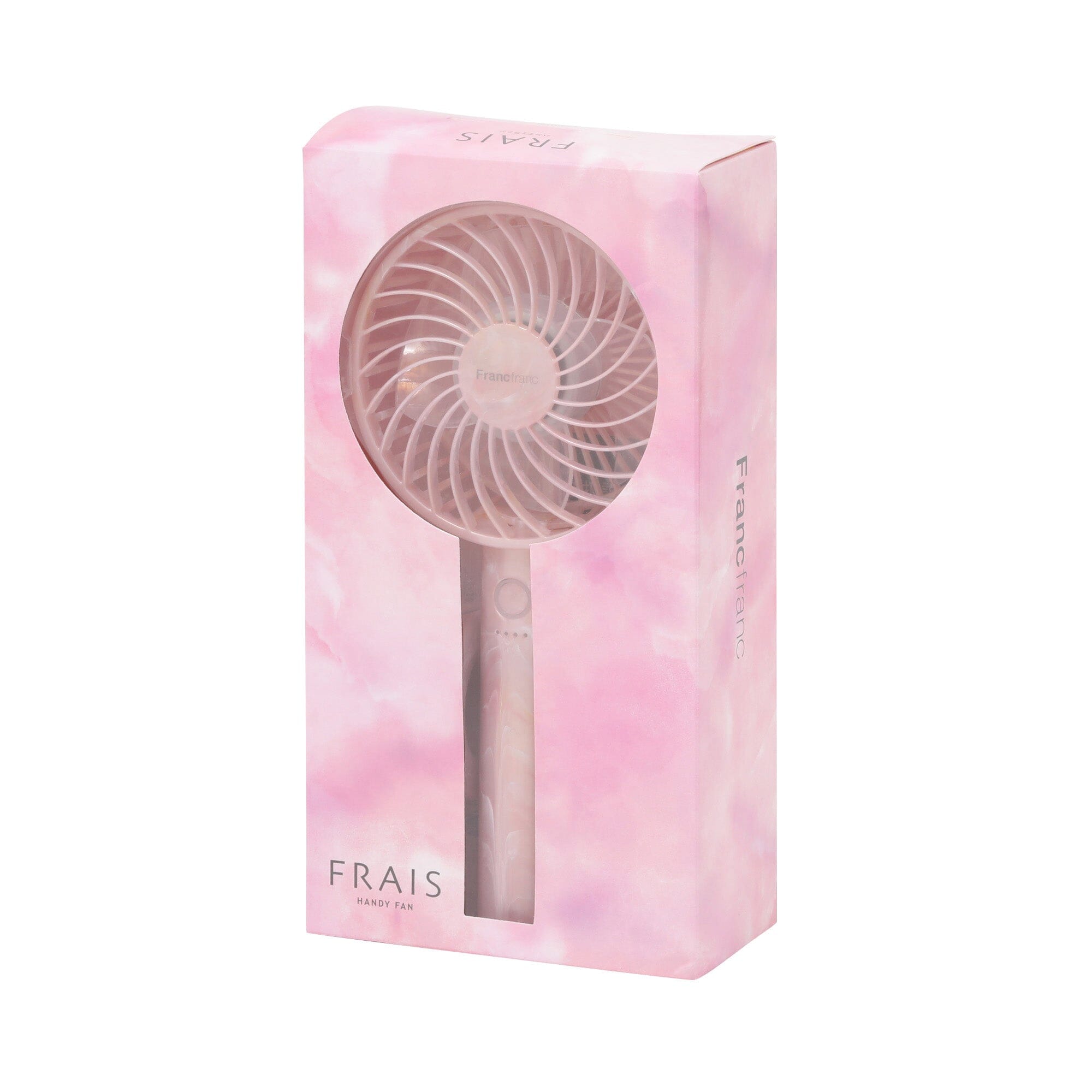 Frais Handy Fan Sheer Marble Pink