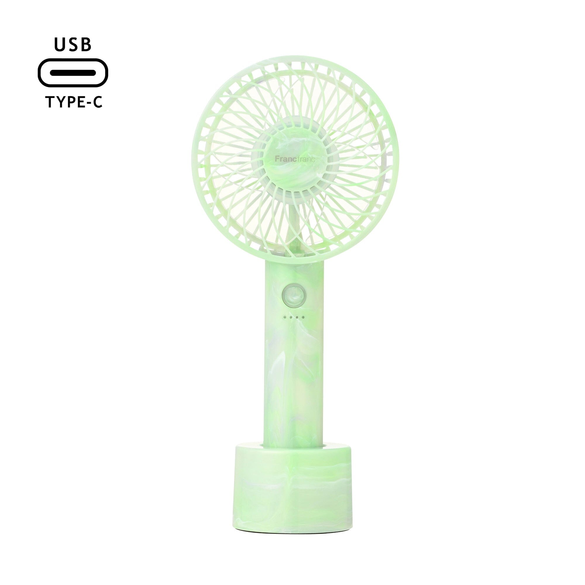 Frais Handy Fan Sheer Marble Green
