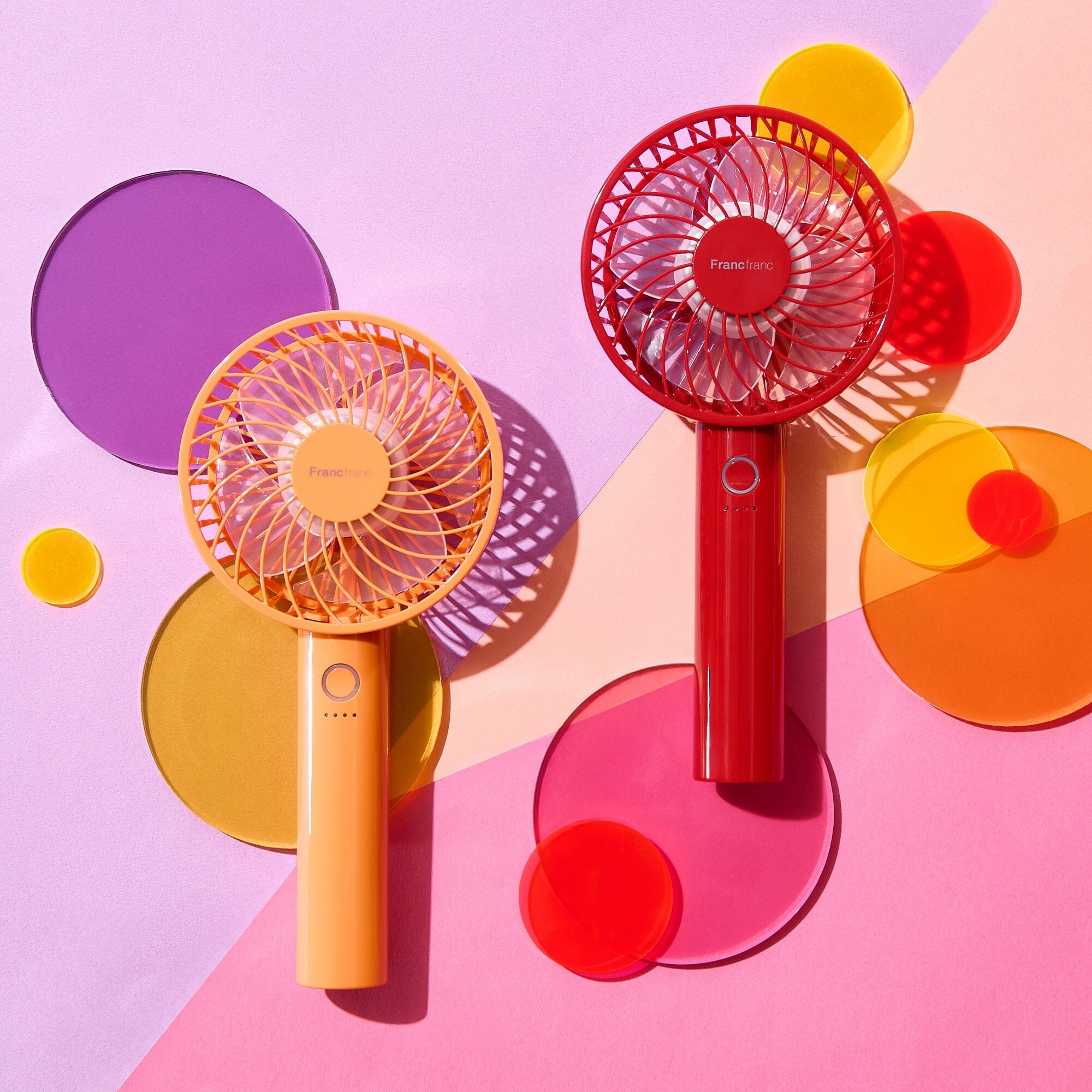 Frais Handy Fan Shiny Orange