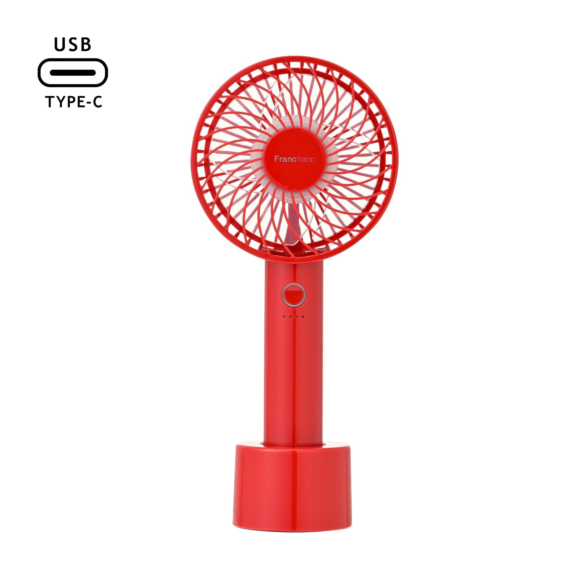 Frais Handy Fan Shiny Red