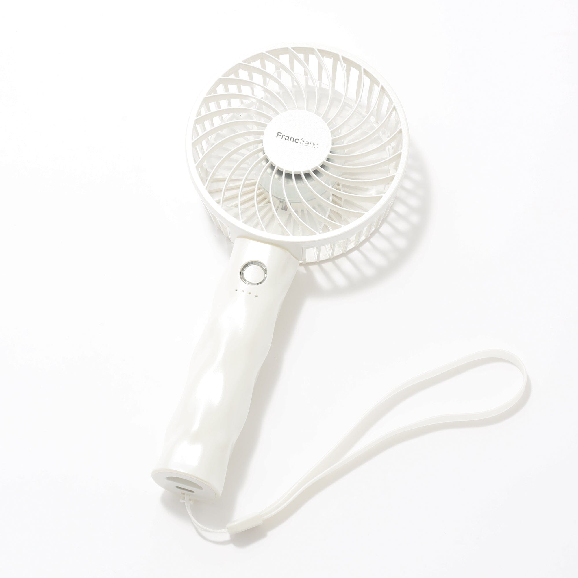 Frais Handy Fan Wave Pearl White