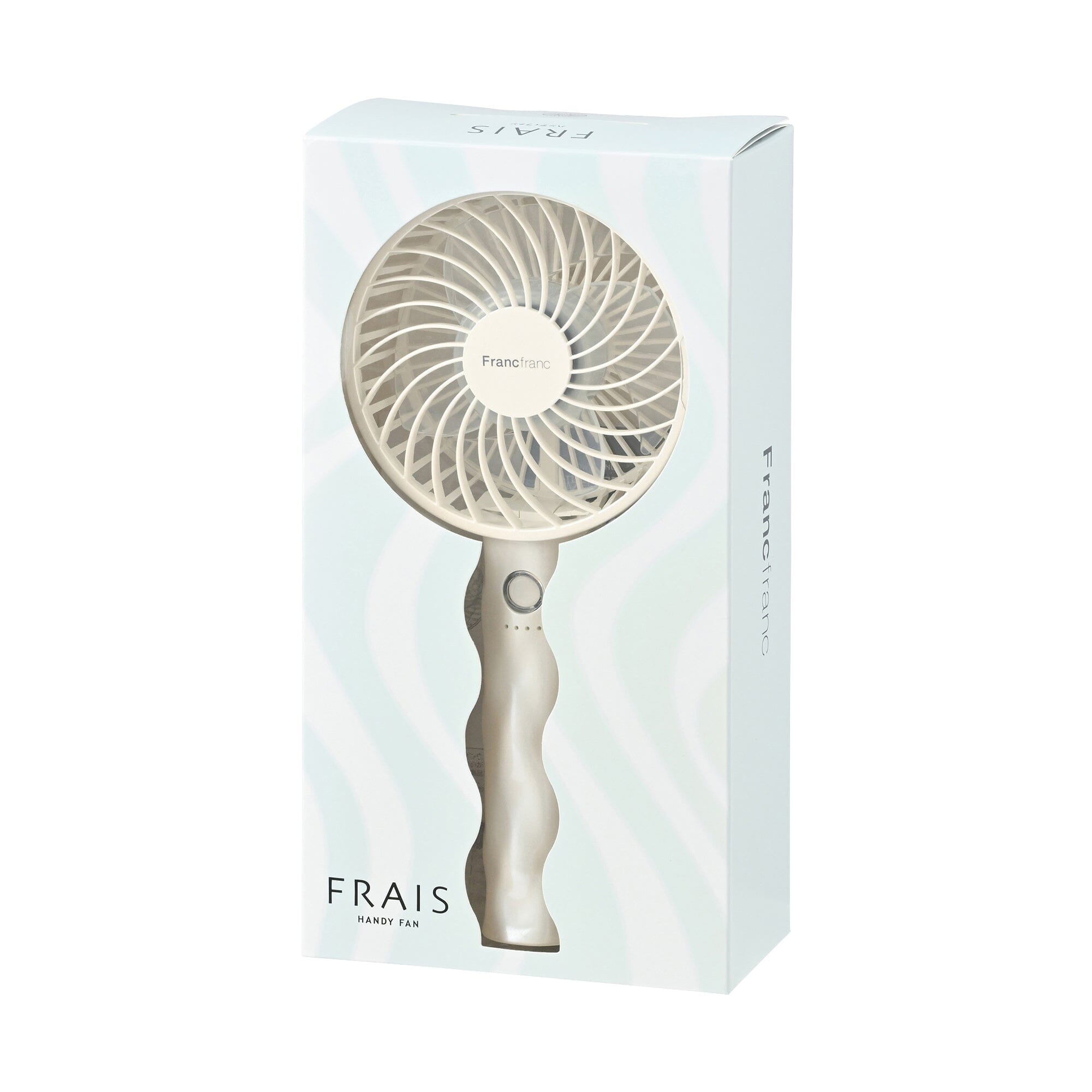 Frais Handy Fan Wave Pearl White
