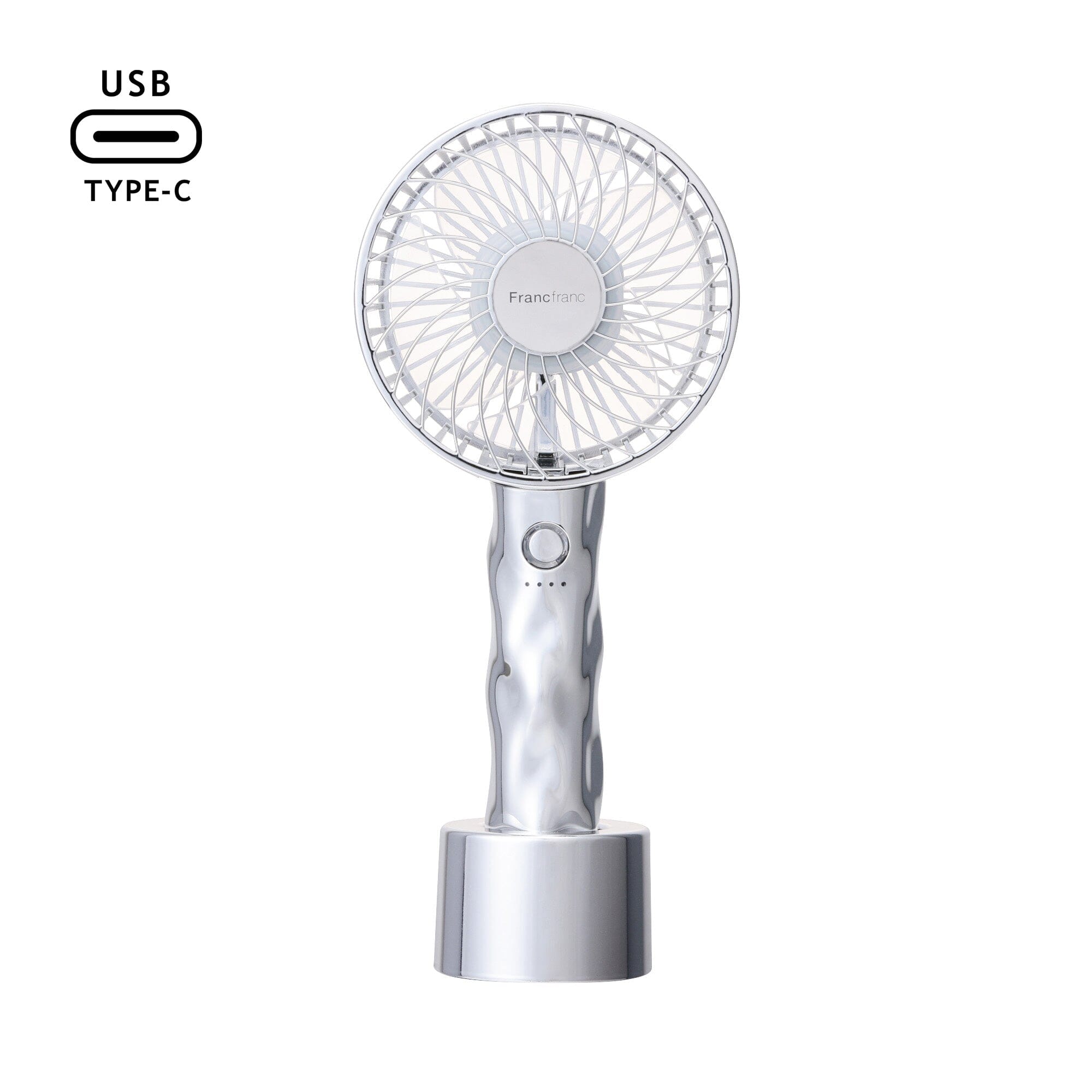 Frais Handy Fan Wave Silver