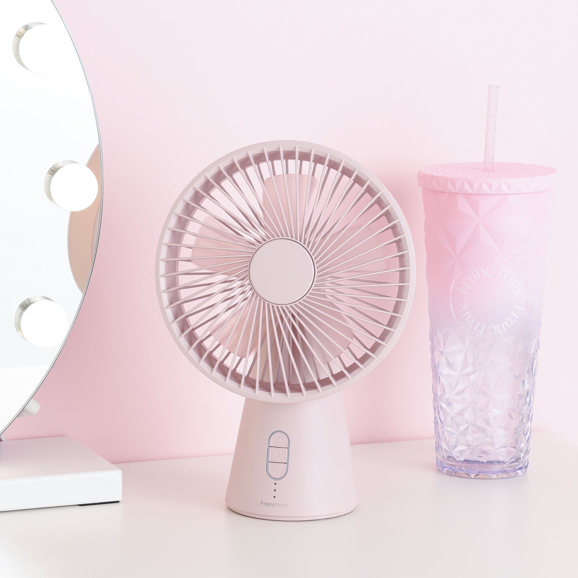 Frais Aroma Desk Fan Pink