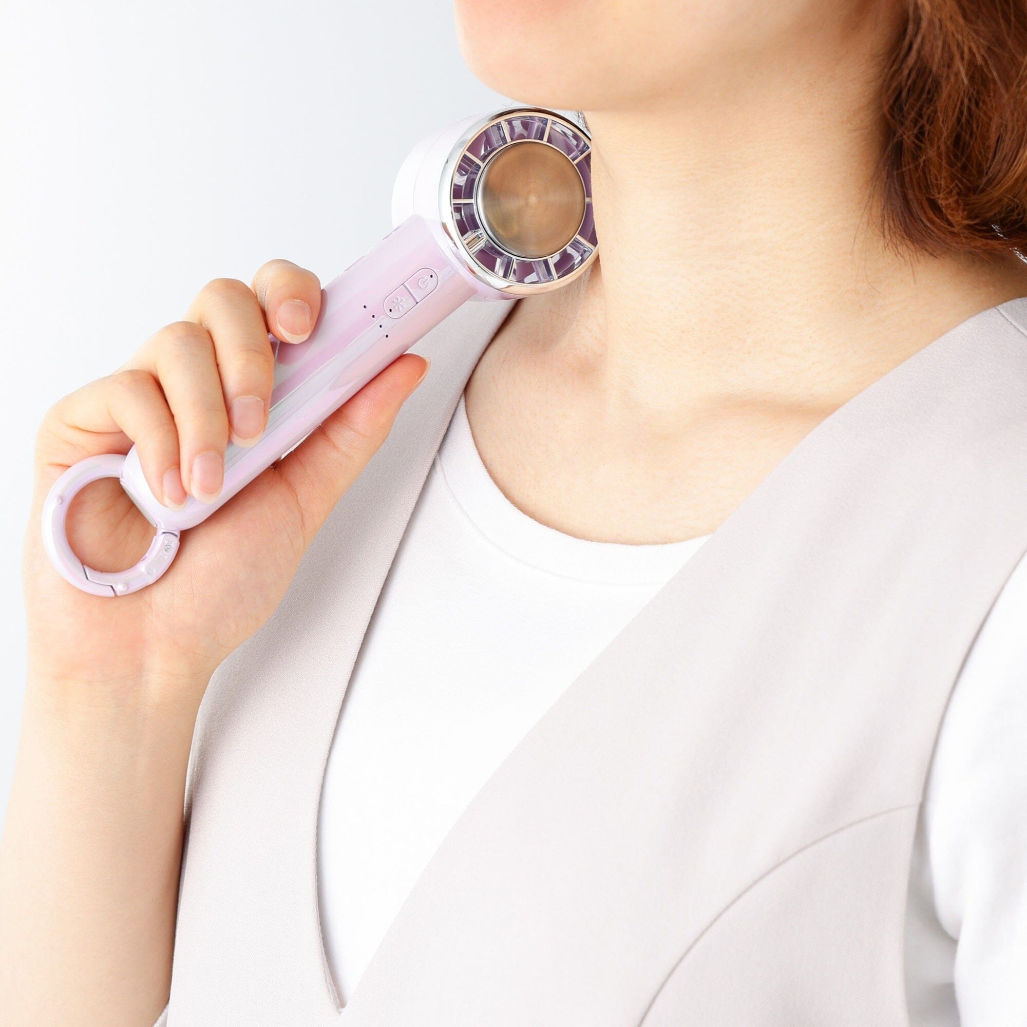 Frais Ice Plate Handy Fan Aurora Purple