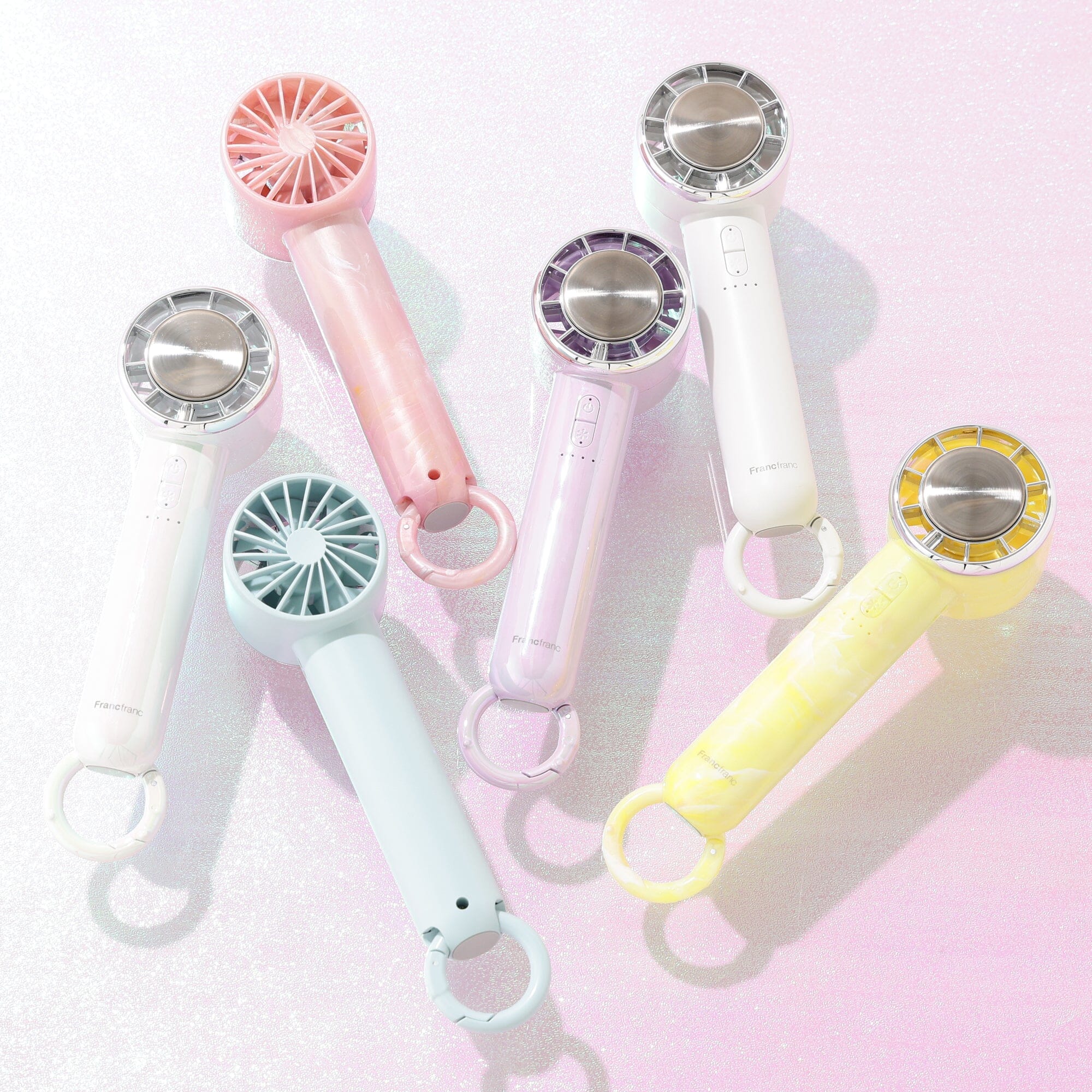 Frais Ice Plate Handy Fan Aurora Purple