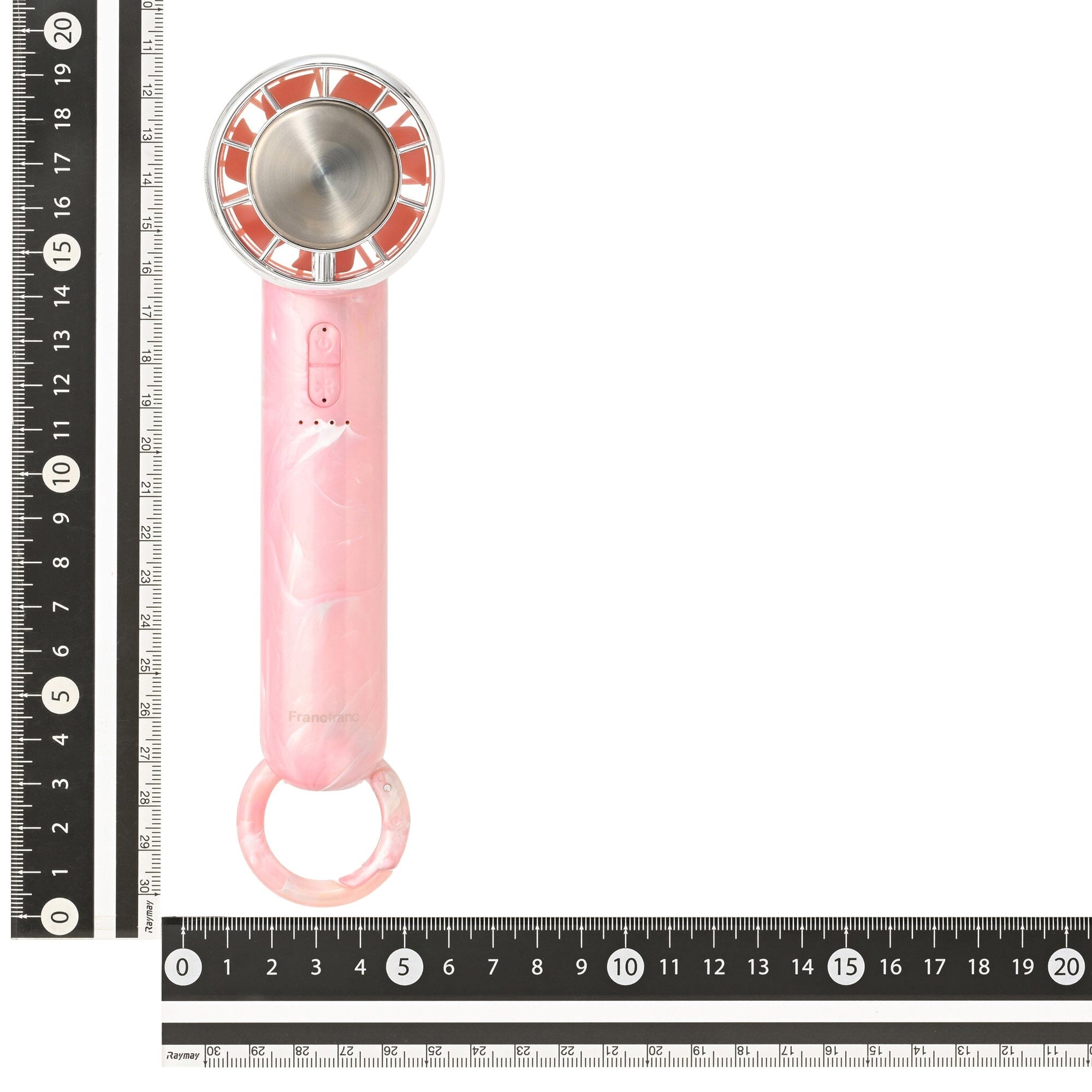 Frais Ice Plate Handy Fan Sheer Marble Pink
