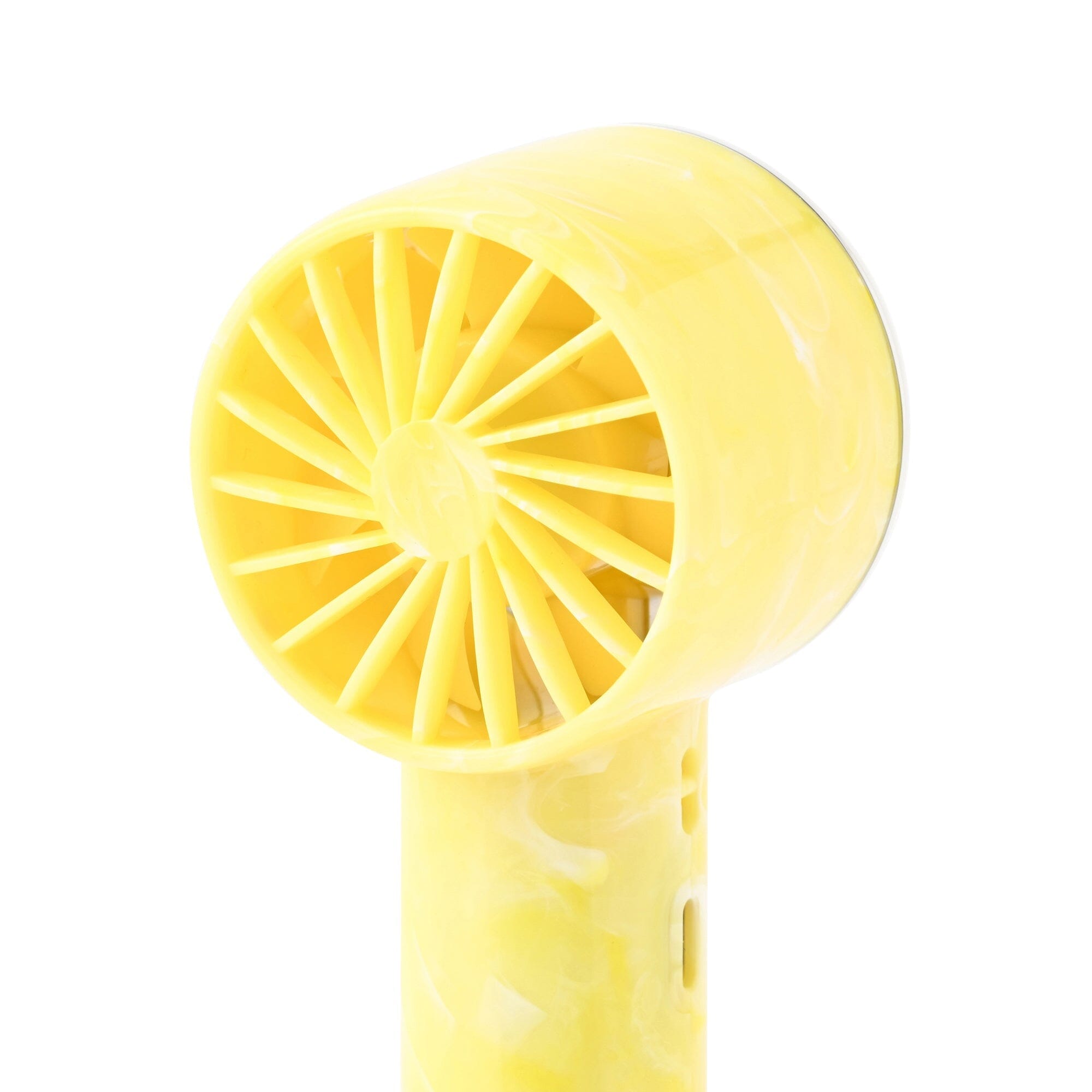 Frais Ice Plate Handy Fan Sheer Marble Yellow
