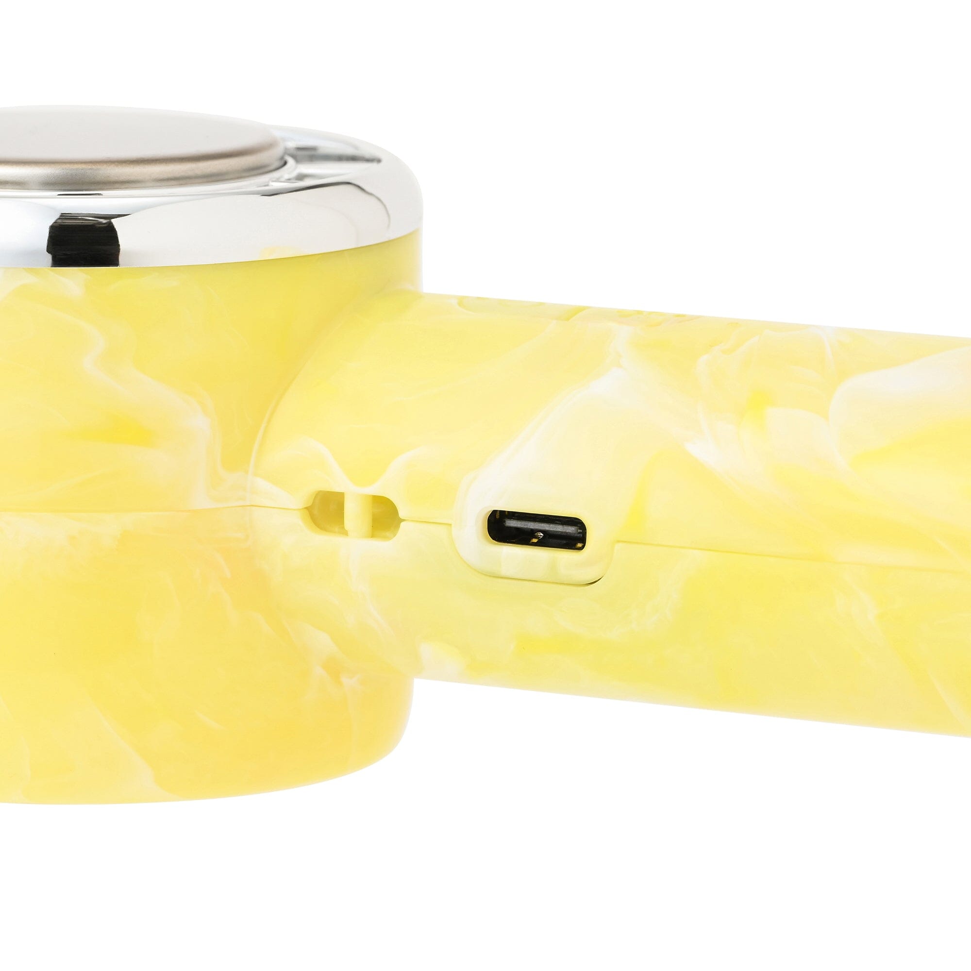 Frais Ice Plate Handy Fan Sheer Marble Yellow