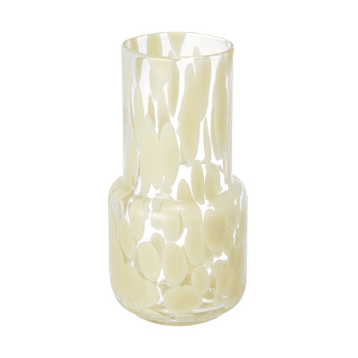 Dot Pattern Flower Vase M Beige