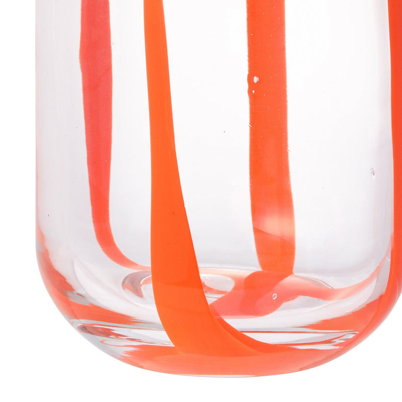 POP STRIPE 條紋花瓶中號橙色