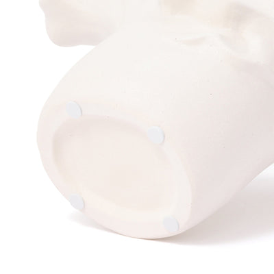 Ceramic Ruffle Flower vase Small White