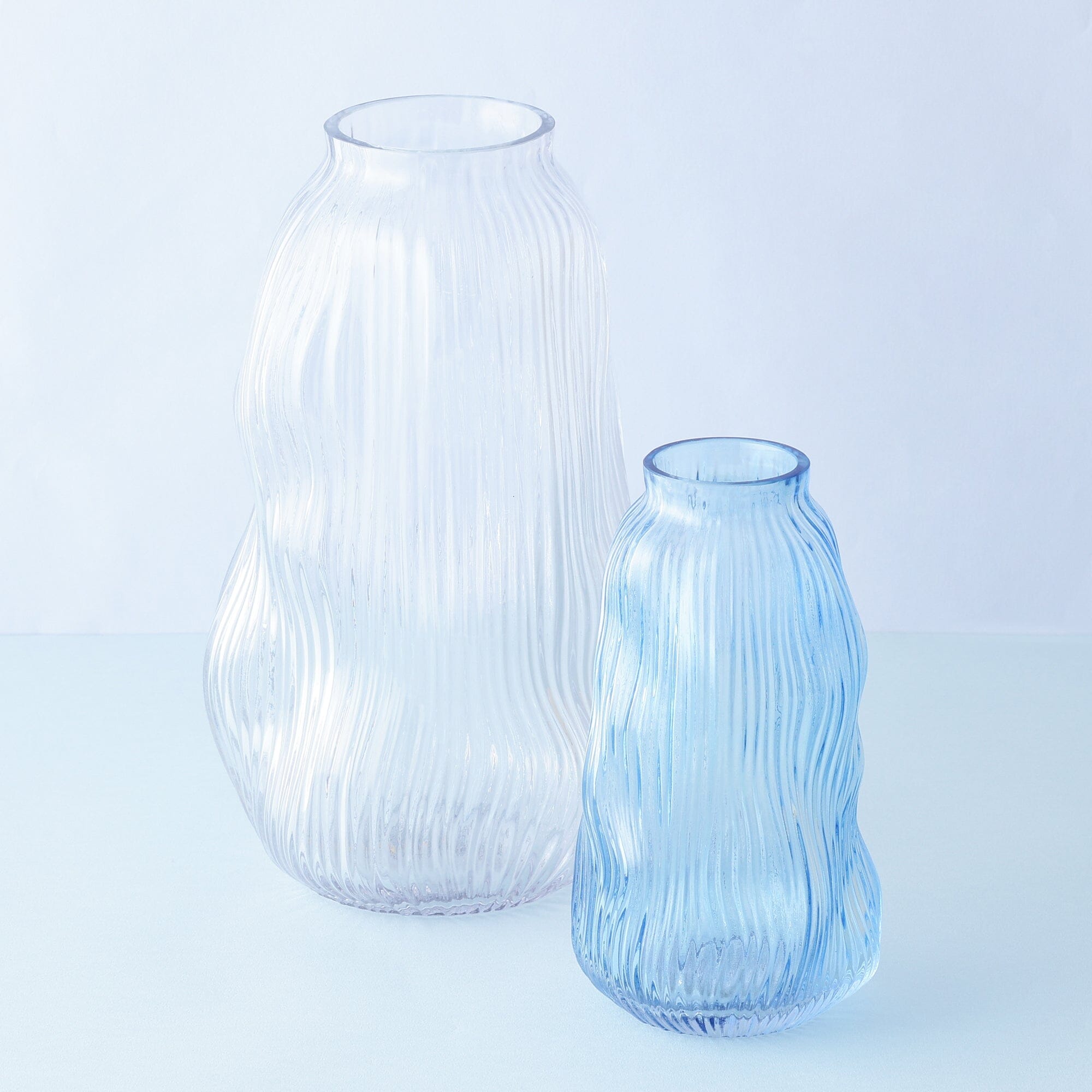 Wave Flower Vase Large Clear