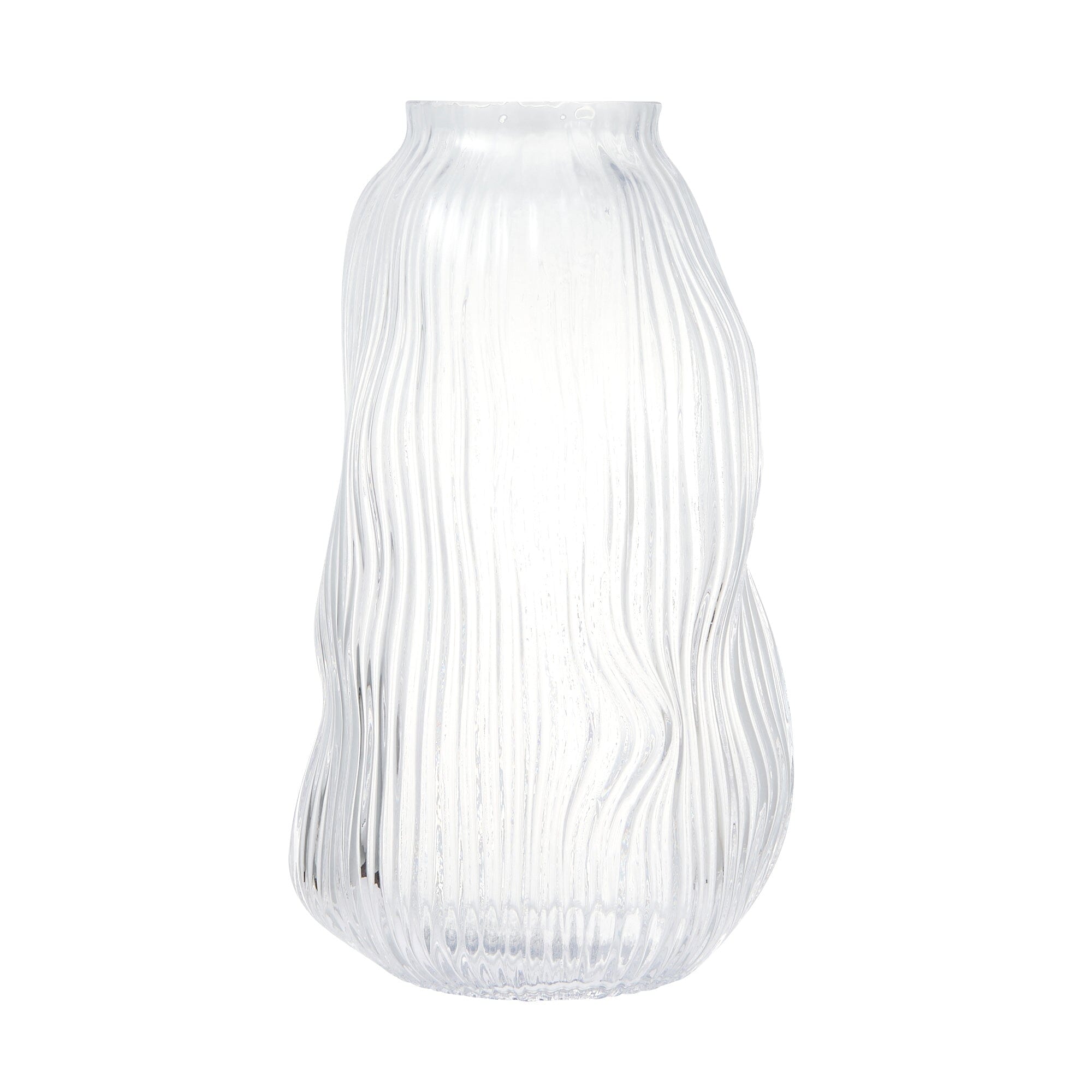 Wave Flower Vase Large Clear