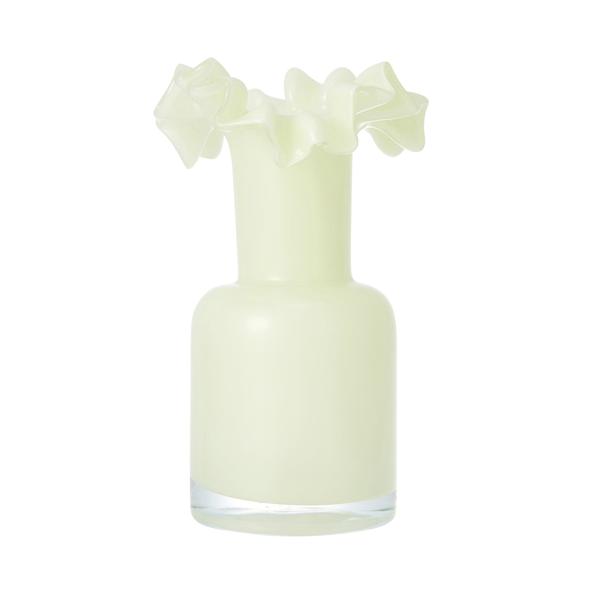Frill Flower Vase Medium Light Yellow
