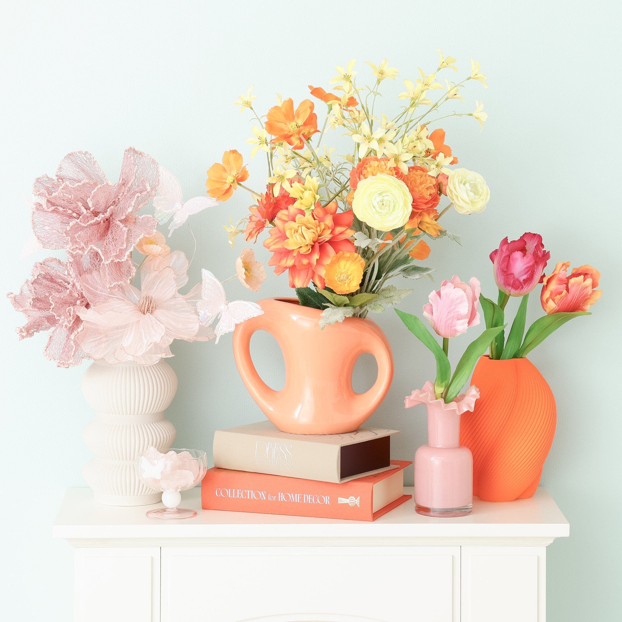 Frill Flower Vase Medium Pink