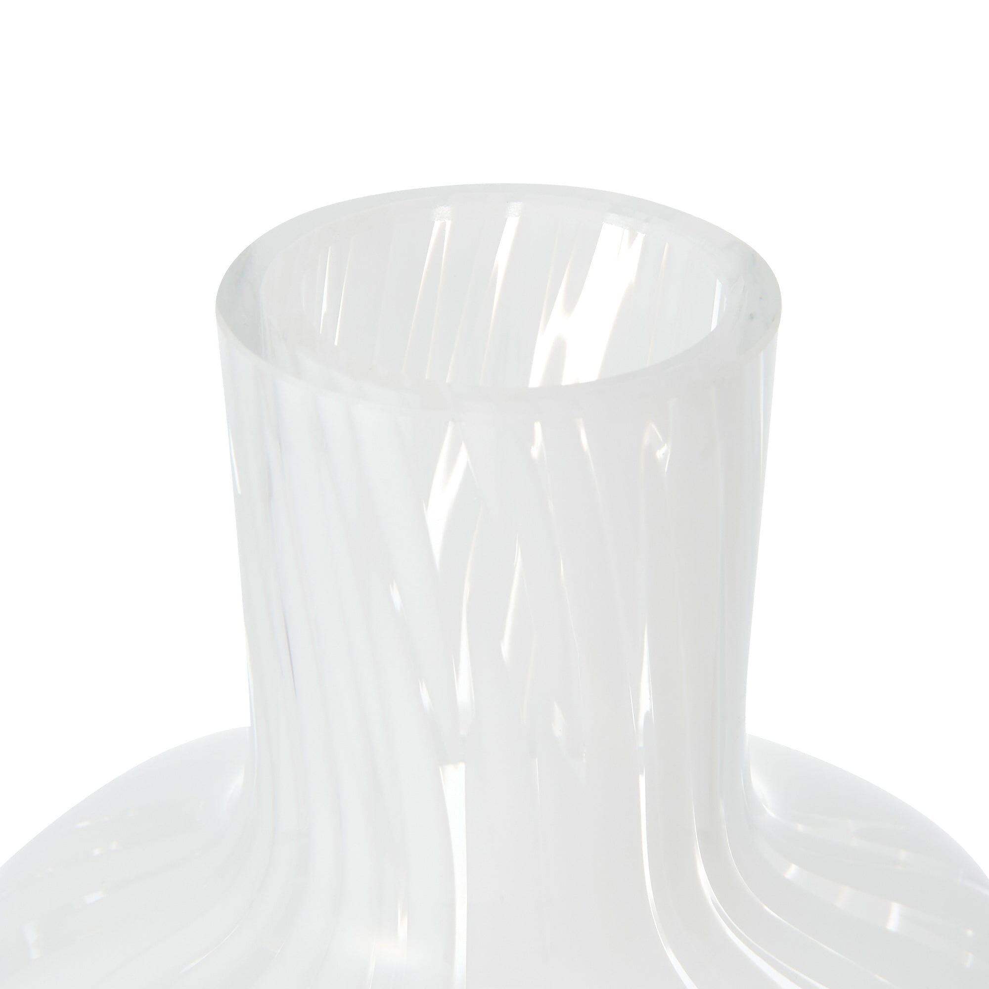 Dot Pattern Flower Vase Small White