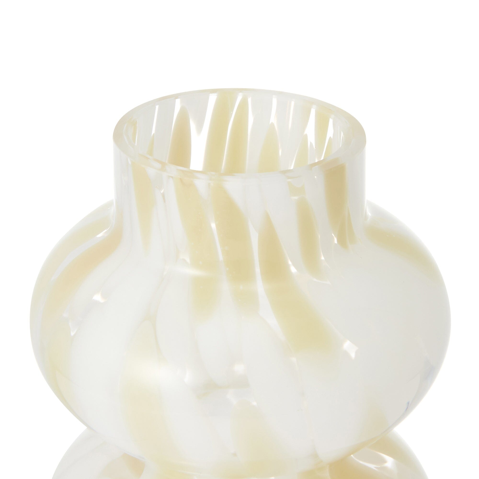 Dot Pattern Flower Vase Small Beige