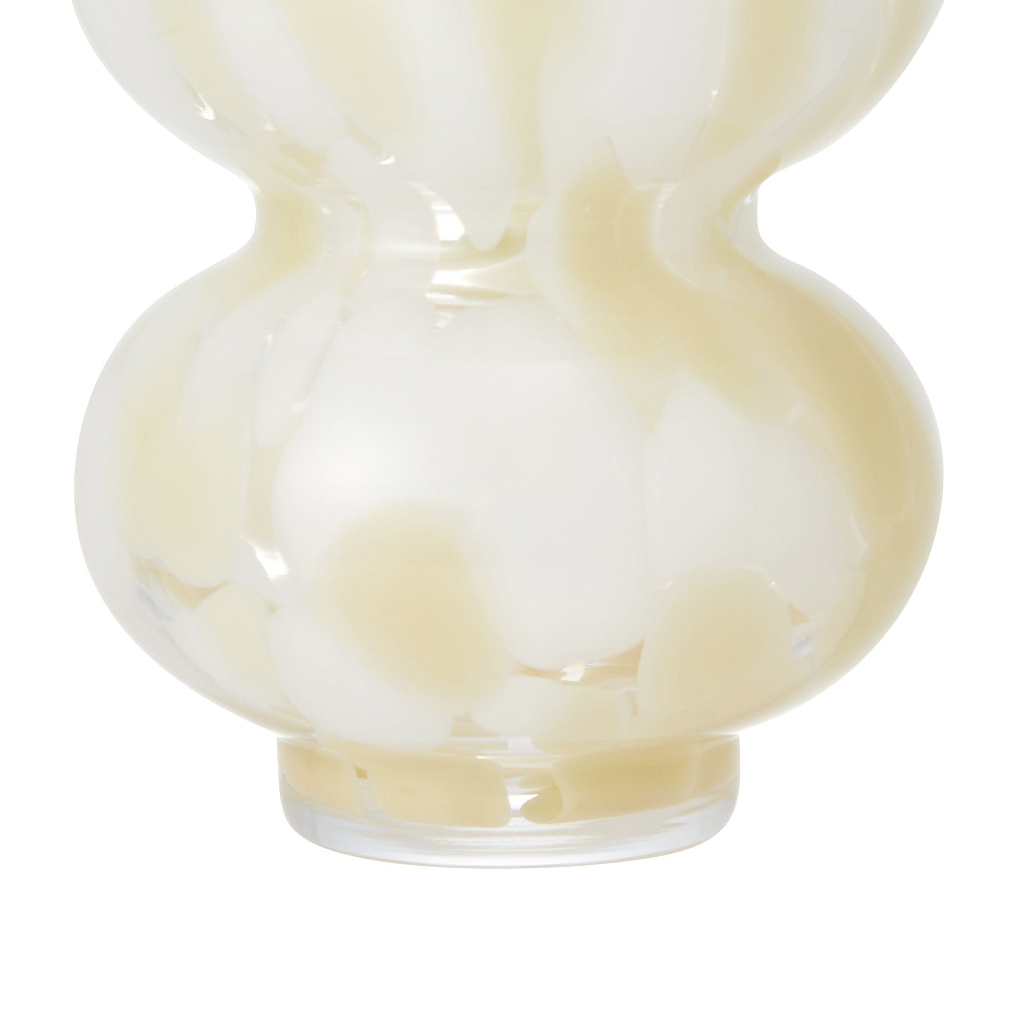 Dot Pattern Flower Vase Small Beige