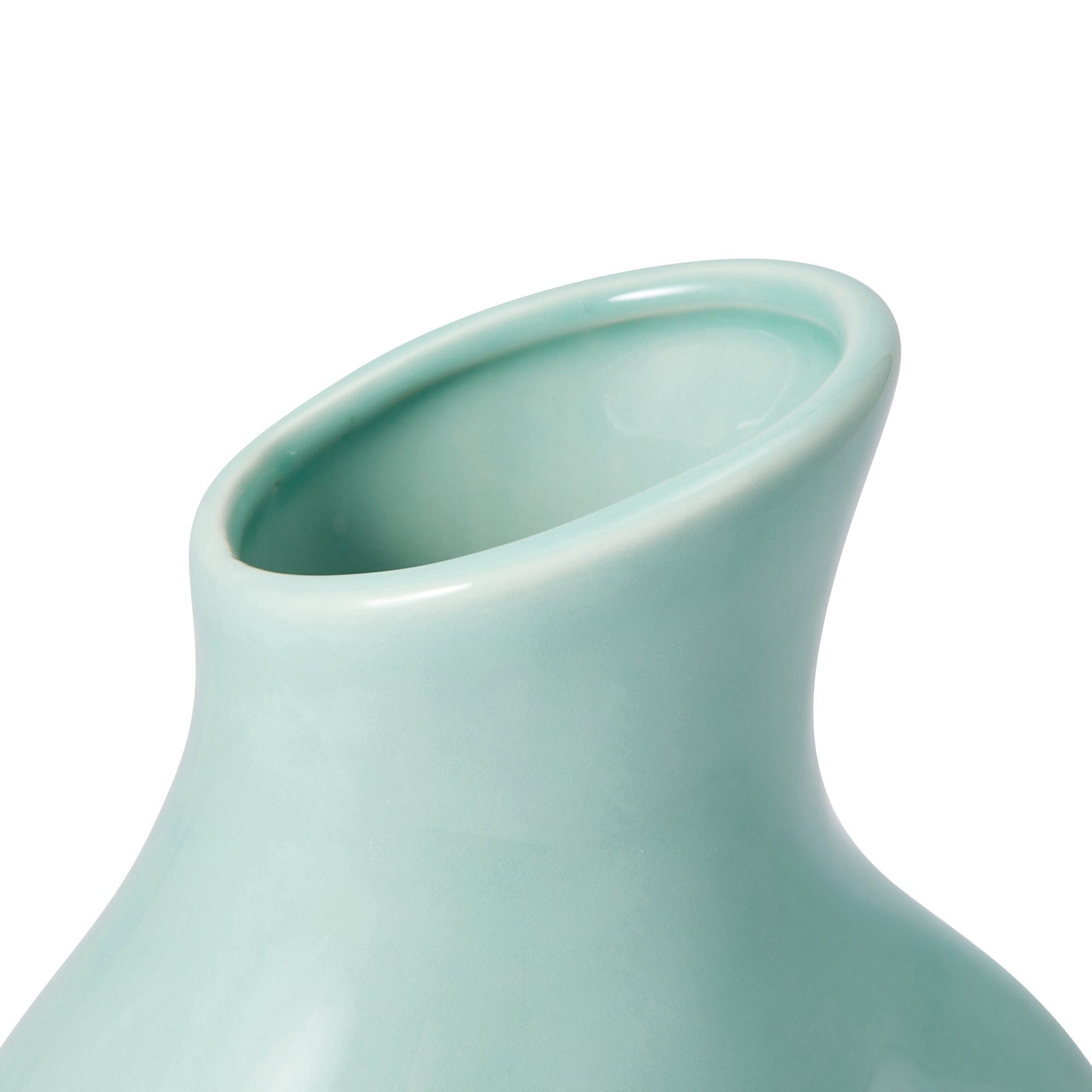 Ceramic Arty Flower Vase Large Light Blue
