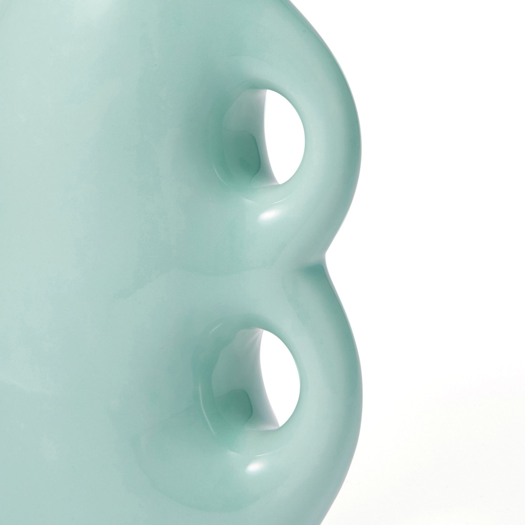 Ceramic Arty Flower Vase Large Light Blue