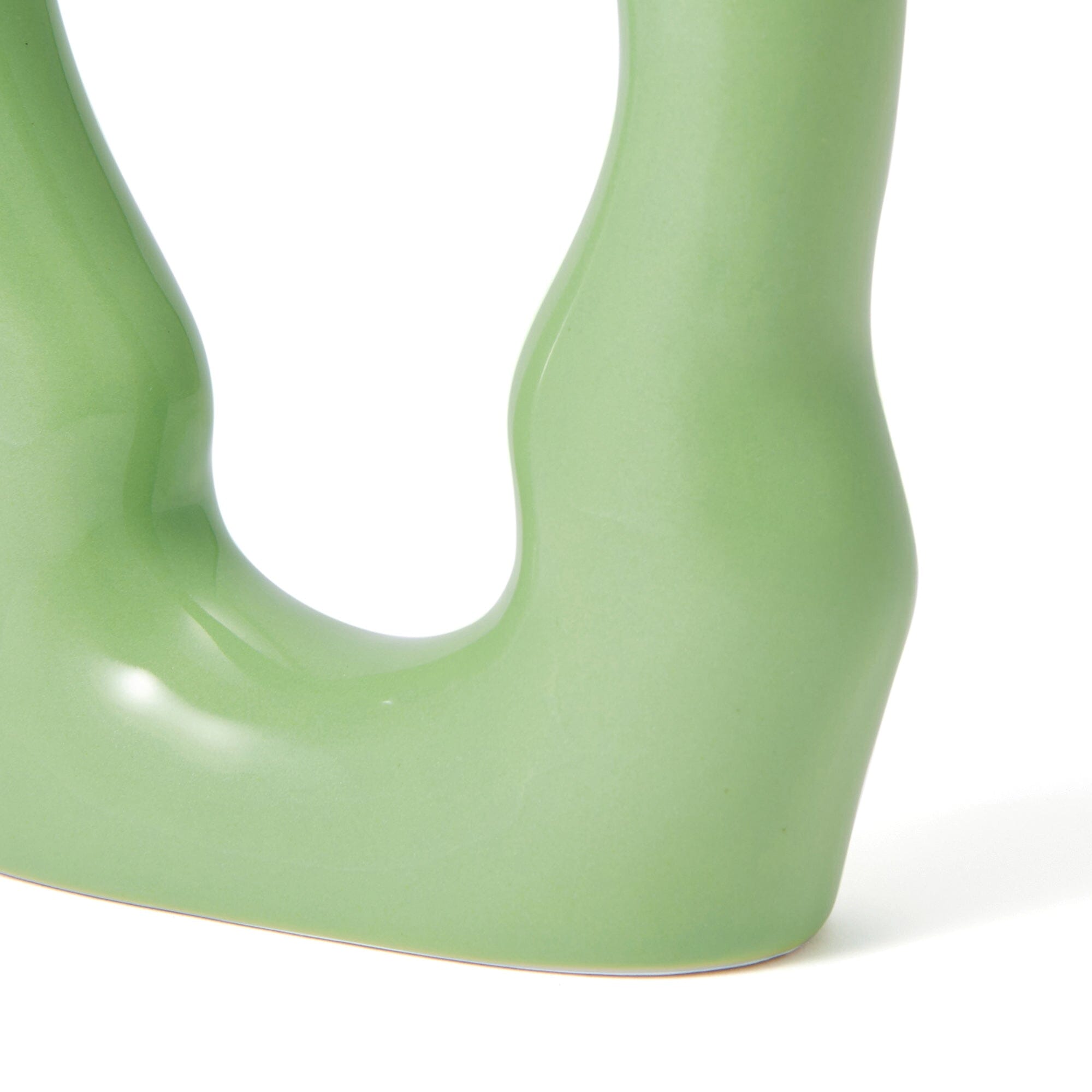 Ceramic Arty Flower Vase Medium Yellow Green