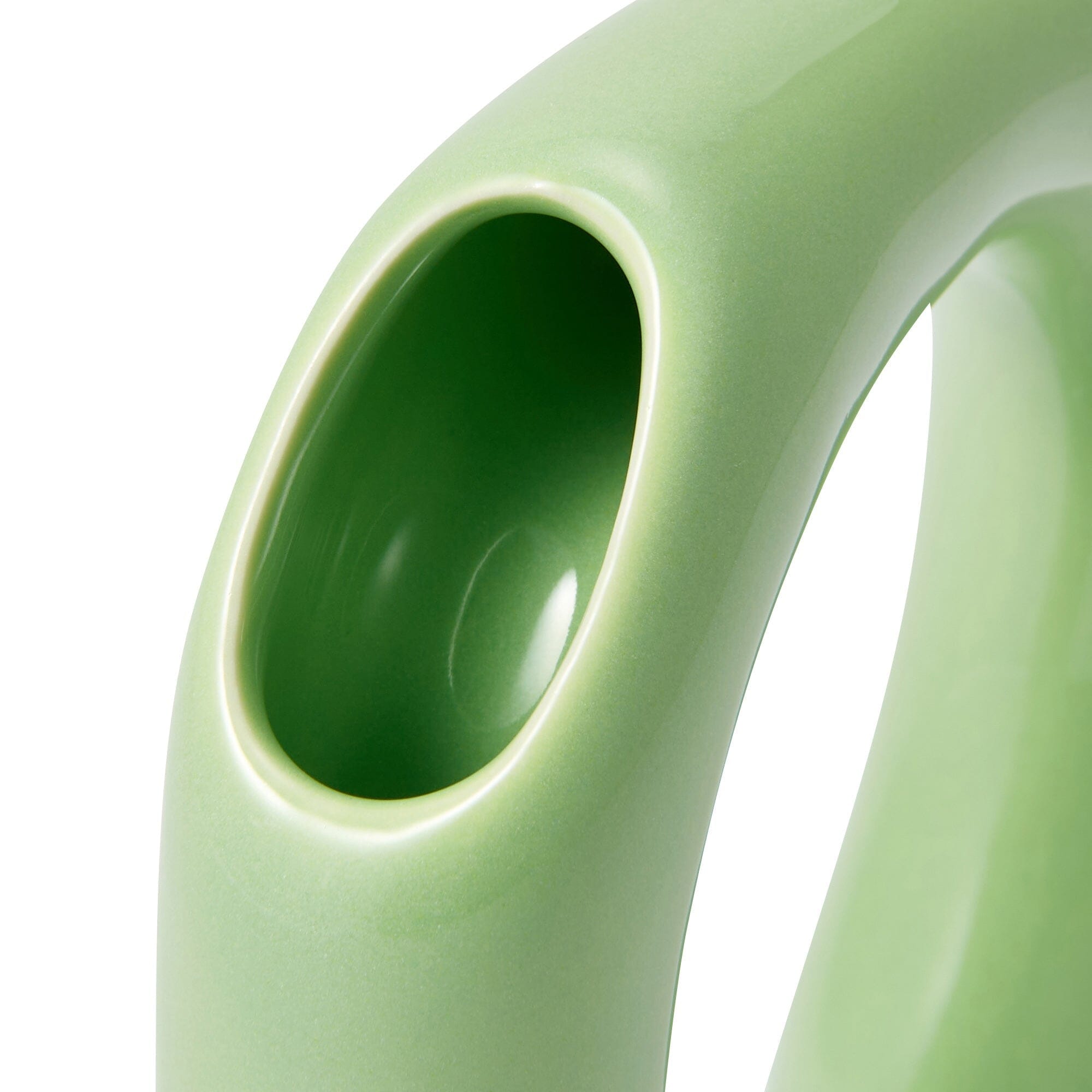 Ceramic Arty Flower Vase Medium Yellow Green