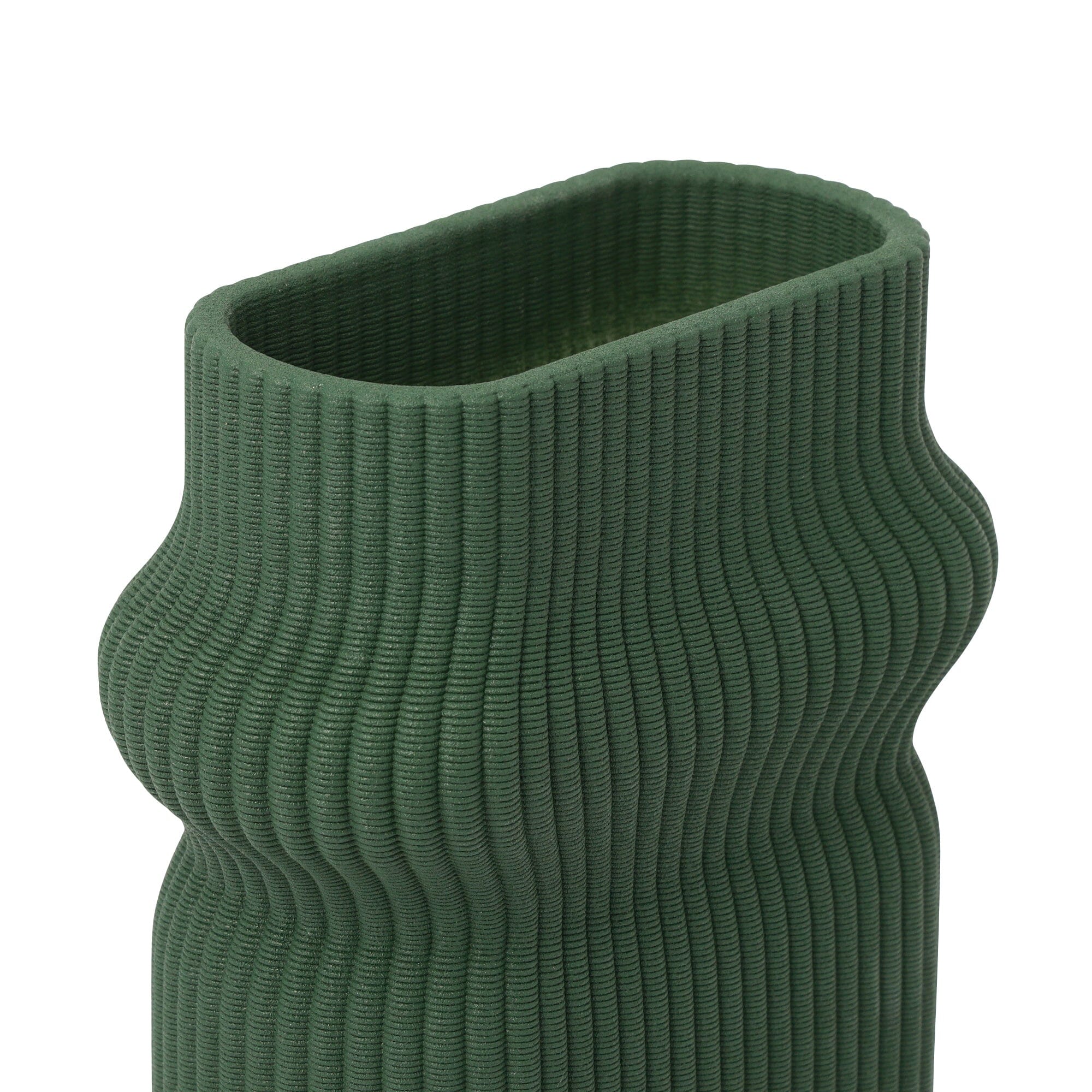 Ceramic 3D Flower Vase Medium Green