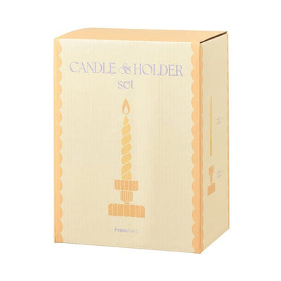 Candle & Candle Holder Set Yellow