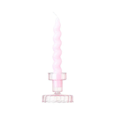 蠟燭和蠟燭架套裝粉紅色