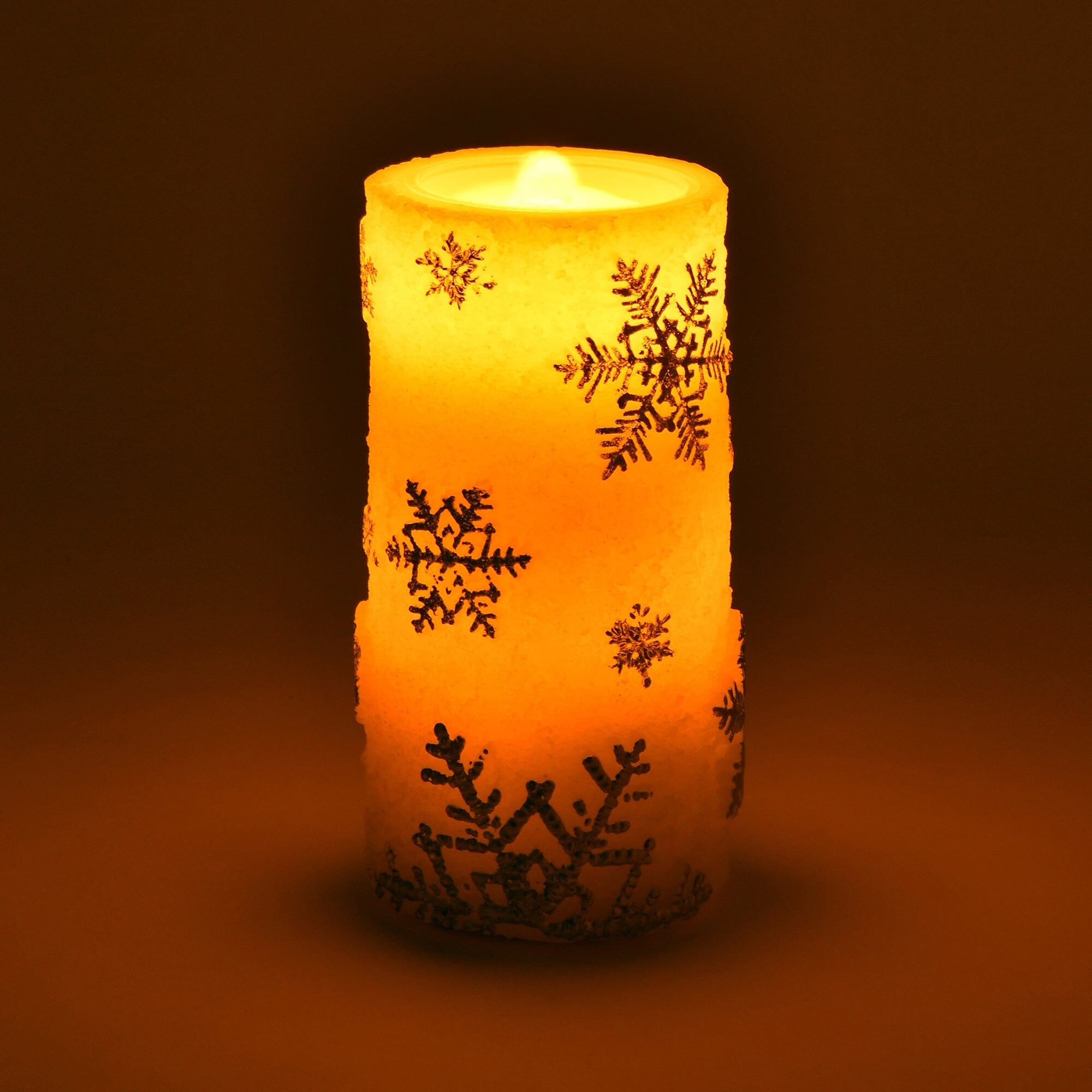 Led Water Candle Snow Silver