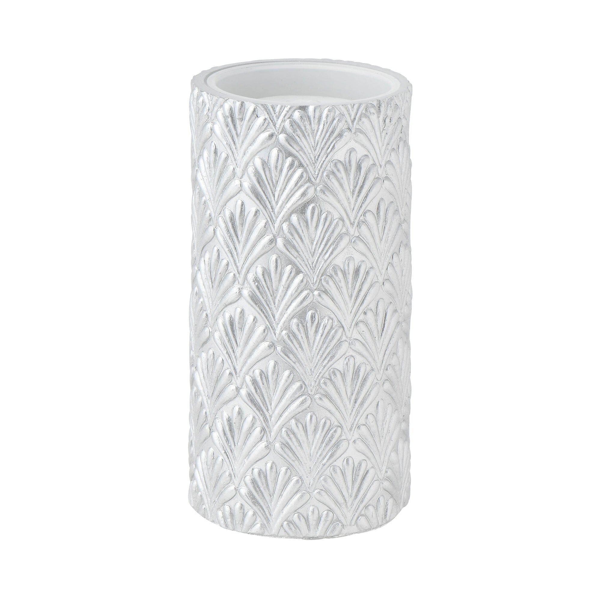 Led Water Candle Pattern Silver
