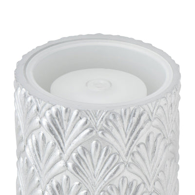 Led Water Candle Pattern Silver