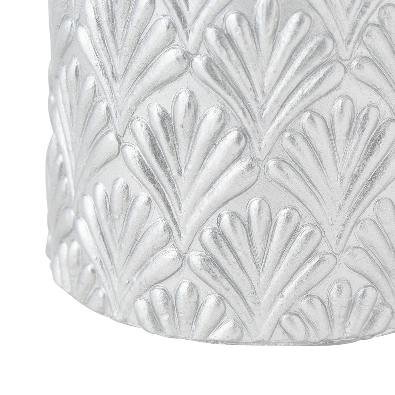 Led Water Candle Pattern Silver