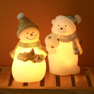 Led Candle Snowman