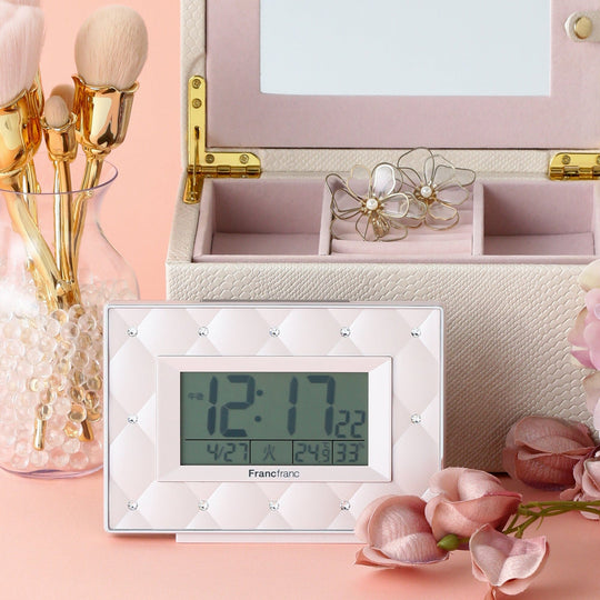 Abisko Wave Digital Clock Pink
