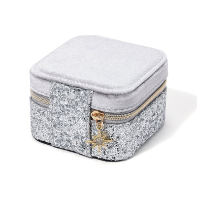 Sparkle Travel Jewelry Box S Silver
