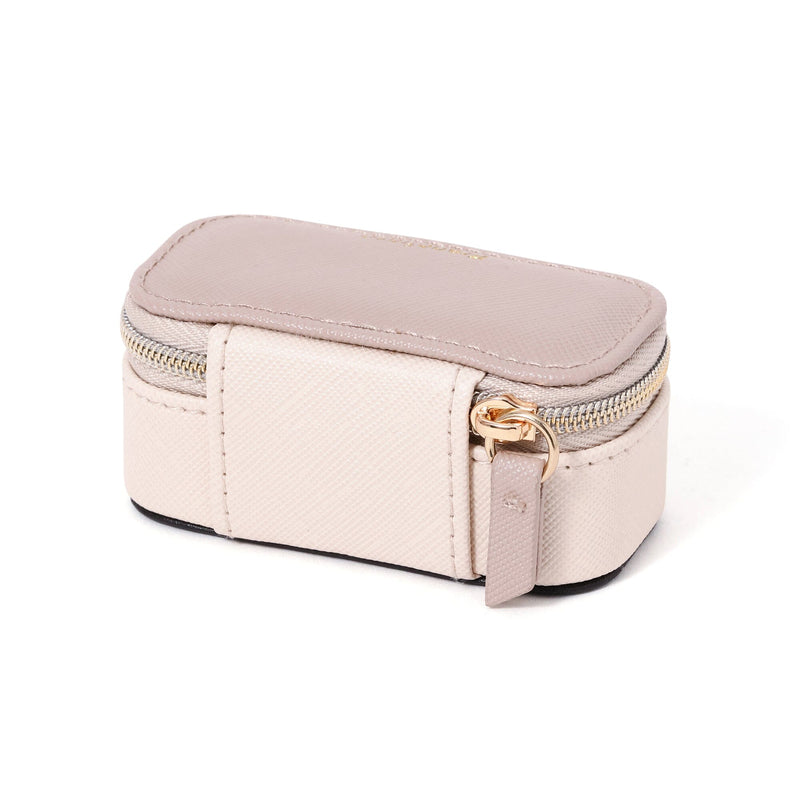 Bicolor Mini Travel Jewelry Box  Ivory