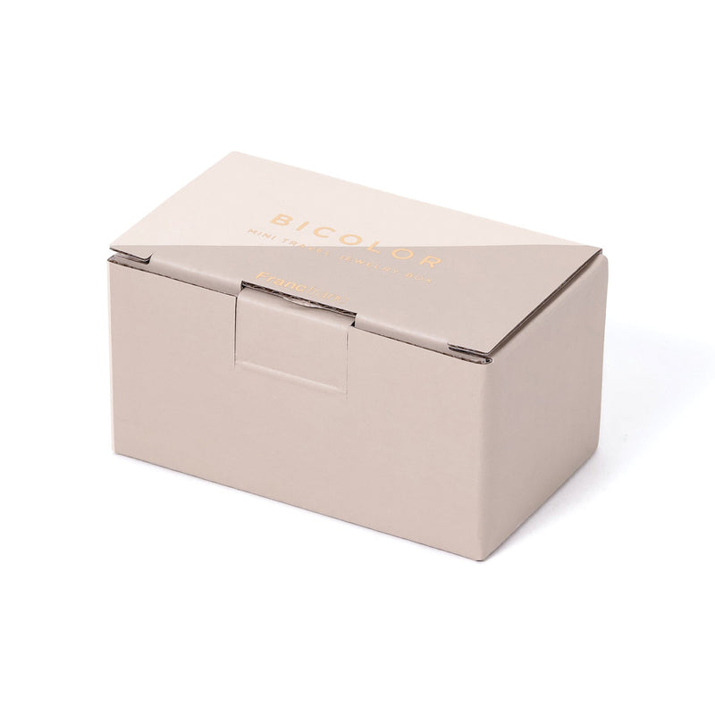 Bicolor Mini Travel Jewelry Box  Ivory