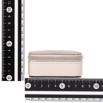 Bicolor Mini Travel Jewelry Box  Ivory