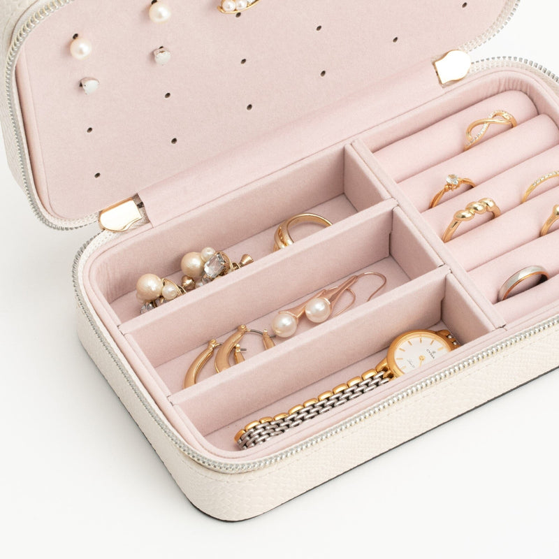 Bicolor Travel Jewelry Box M Ivory