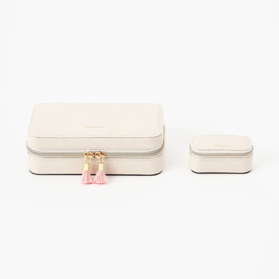 Bicolor Travel Jewelry Box M Ivory