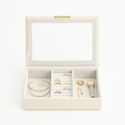 Stacking Jewelry Box Display Beige