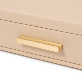 Stacking Jewelry Box Ring Accessory Case Beige