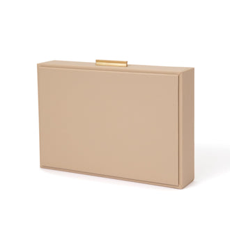 Stacking Jewelry Box Ring Accessory Case Beige