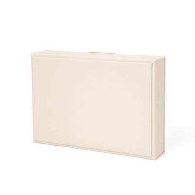 Stacking Jewelry Box with Display Lid White