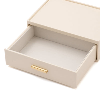 Stacking Jewelry Box Open Multi L White