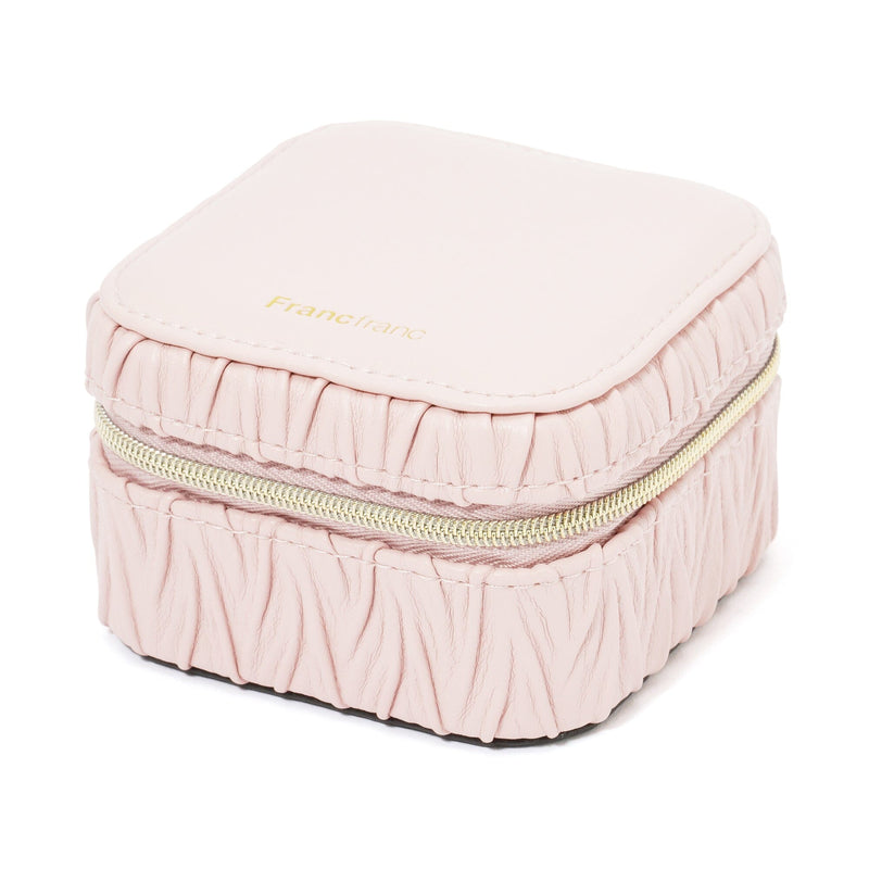 Embossed Travel Jewelry Box Small Pink