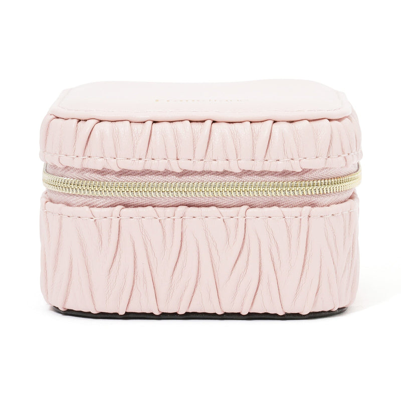 Embossed Travel Jewelry Box Small Pink